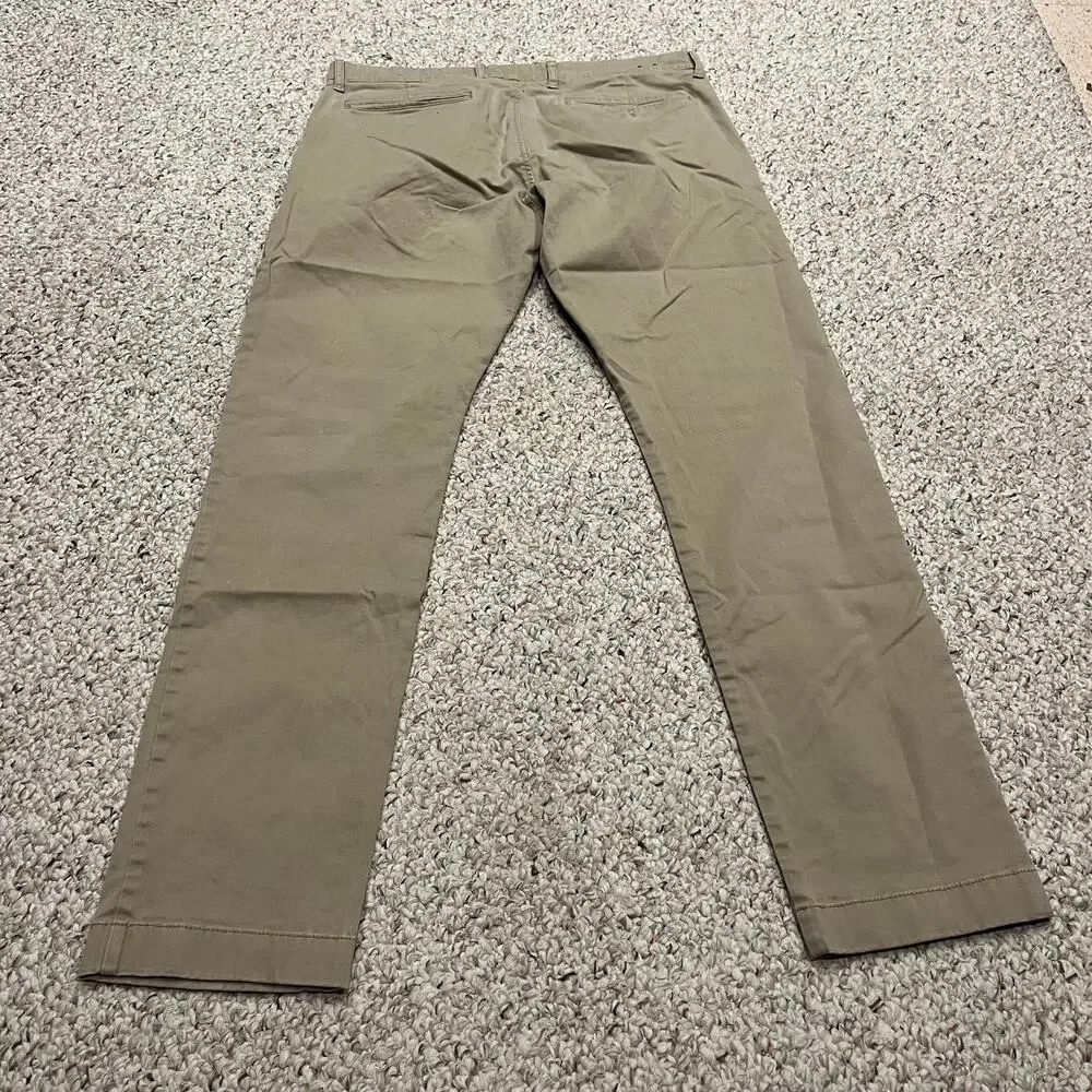 J Crew 484 Slim Flex Chino Pant Mens 32x32 Khaki Preppy Classic Casual Academia